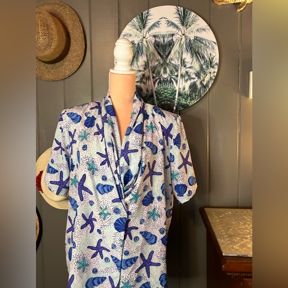 90’s Anna Kriste Beachy Shell Shirt XL - Picture 6 of 14